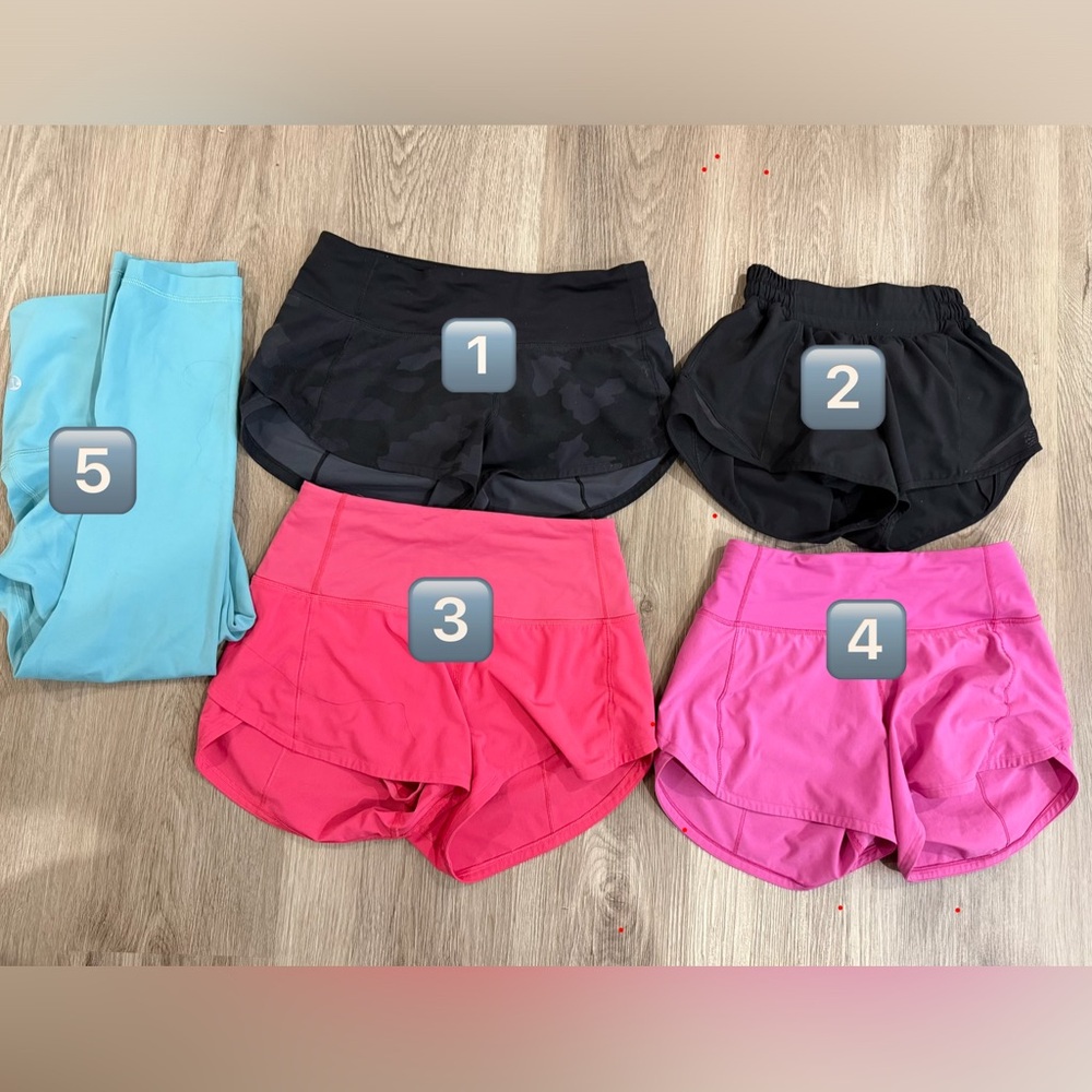 Size 0 Black Camo Lululemon shorts